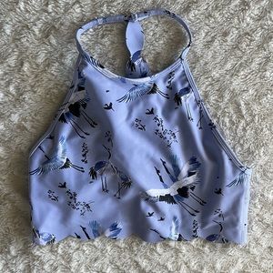 Carbon38 RHEA Crane Print Sports Bra - S